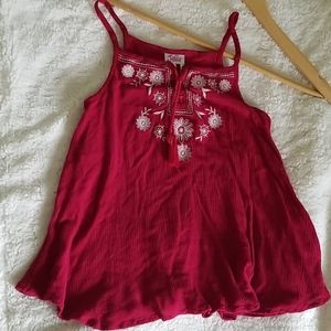 Floral embroidered top